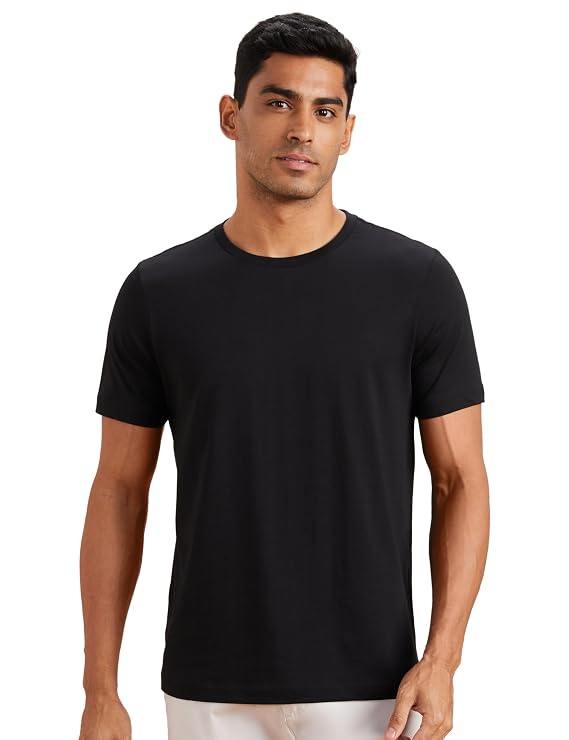 Symbol Men's Solid Cotton T-Shirt – Round Neck, Half Sleeve