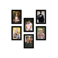 6-Piece Black Photo Frame Set – Modern Wall Gallery