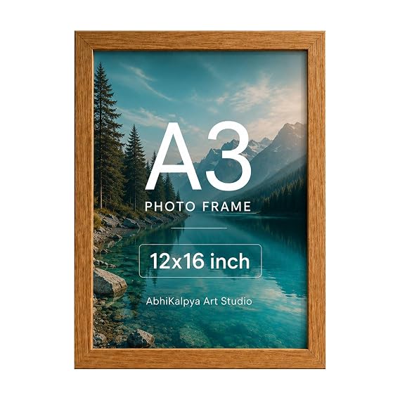 A3 12x16" Wooden Photo Frame – Teak Color