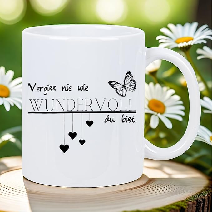 Butterfly Theme Ceramic Coffee Mug – 11 oz