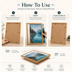 A3 12x16" Wooden Photo Frame – Teak Color