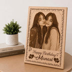 Personalized Wooden Photo Frame 4x5" – Engraved Gift Plaque