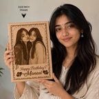 Personalized Wooden Photo Frame 4x5" – Engraved Gift Plaque