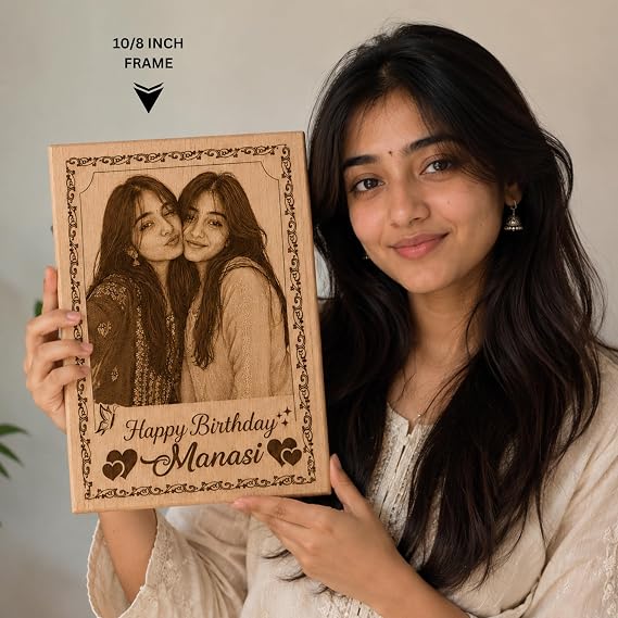 Personalized Wooden Photo Frame 4x5" – Engraved Gift Plaque