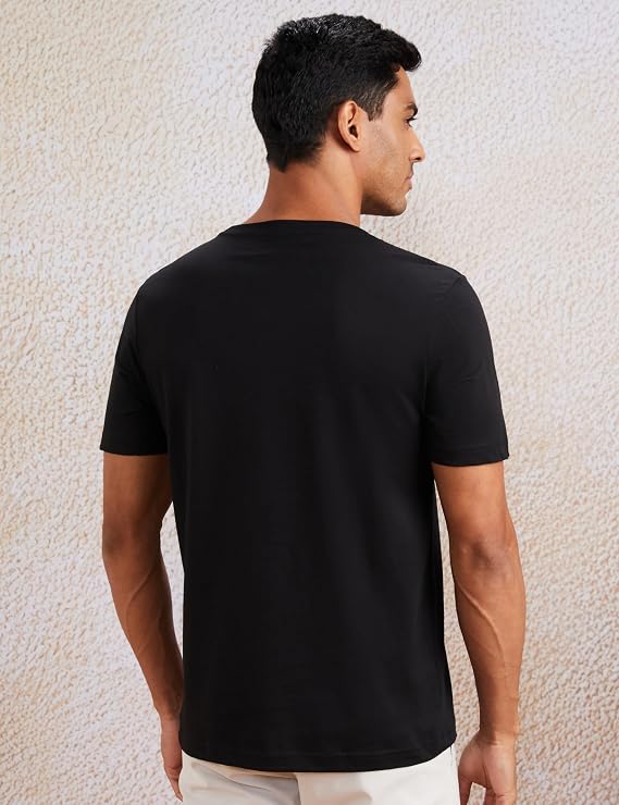 Symbol Men's Solid Cotton T-Shirt – Round Neck, Half Sleeve