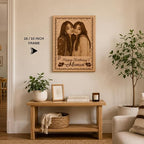 Personalized Wooden Photo Frame 4x5" – Engraved Gift Plaque