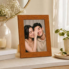 Brown Wooden Tabletop Photo Frame 4x6" – Single Frame