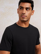 Symbol Men's Solid Cotton T-Shirt – Round Neck, Half Sleeve