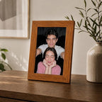 Brown Wooden Tabletop Photo Frame 4x6" – Single Frame