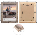 Rustic Barnwood Picture Frame 18x24" – Vintage Grey